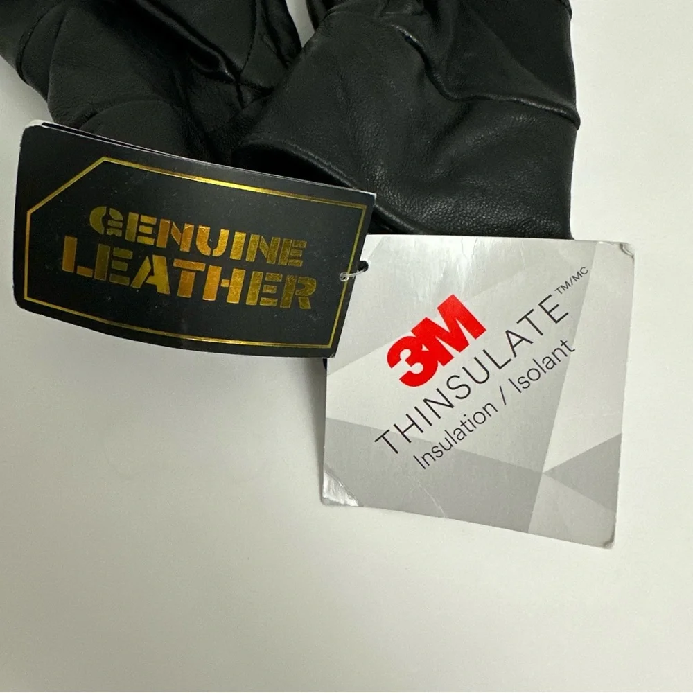3m Insulate Leather Black Gloves Size L